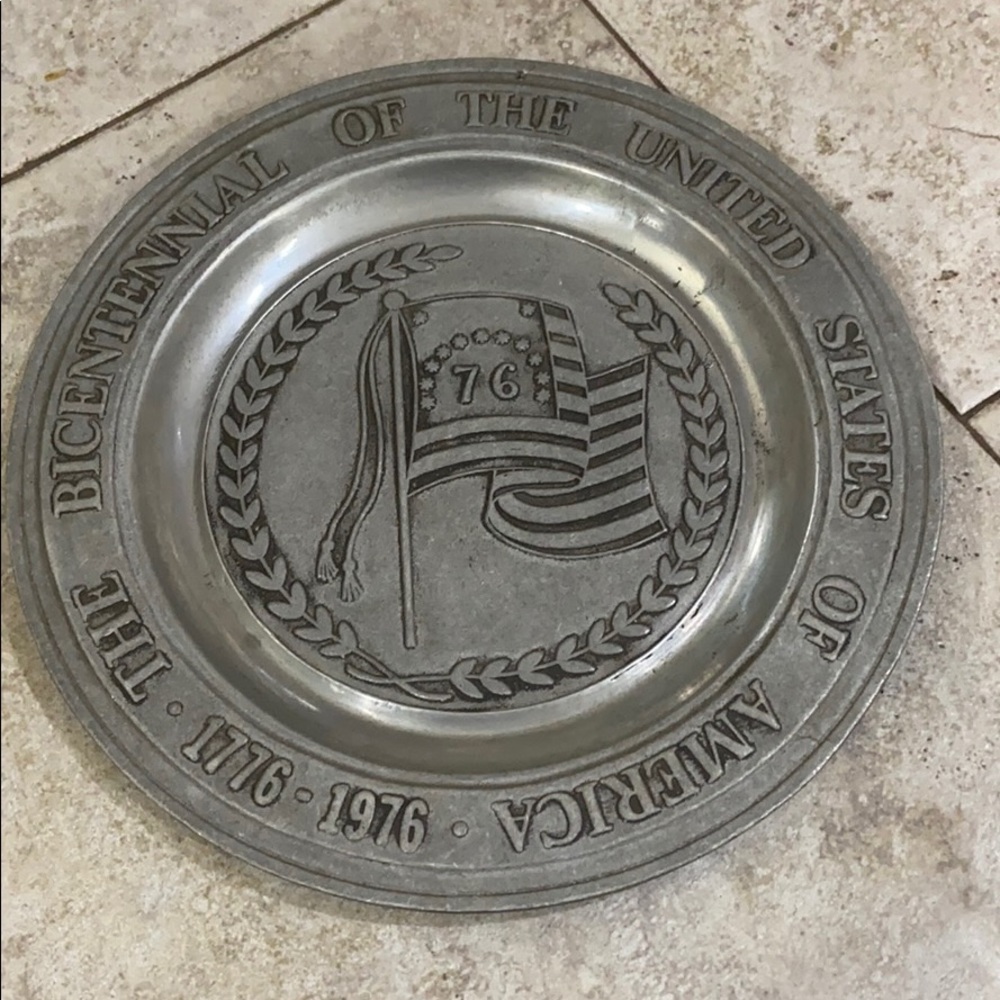 Metal 1776-1976 Plate